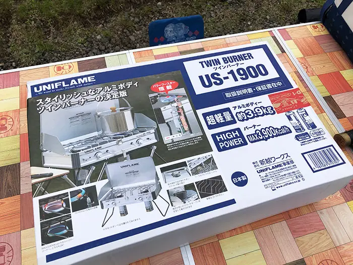 ユニフレーム　ツーバーナー　US1900 箱　取説あり ユニフレームUS-1900】コスパが良いツーバーナー＆料理の幅が全然違う