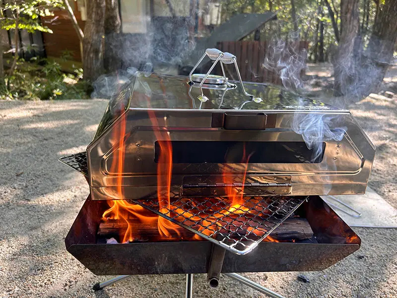 尾上製作所(ONOE) コンパクトピザオーブン ON-1781 アウトドア、バーベキュー、BBQ、ピザ窯、pizza 尾上製作所(ONOE) コンパクトピザオーブン ON-1781 野外で手軽に本格